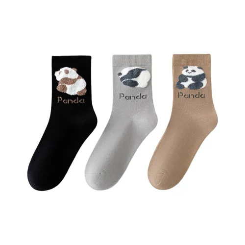 WAJUZHEN Носки Crew Женские 3 упаковки Панда для малышей
