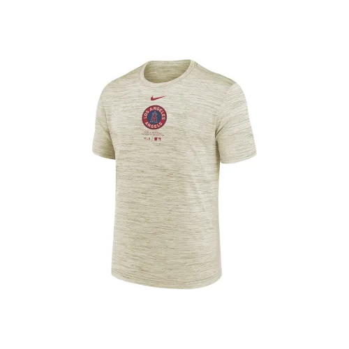 Nike Los Angeles Angels Городской Connect Practice Velocity T Рубашка Мужской Крем