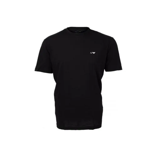 ARMANI JEANS Черные Мужские T-рубашки