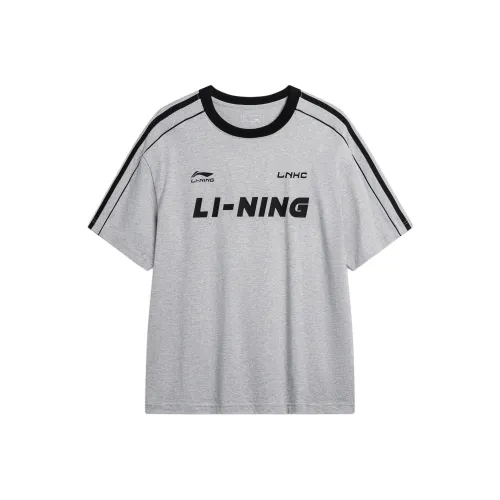 LINING Sports Life Collection Вересковый серый Светло-дымчатый серый Унисекс Футболки