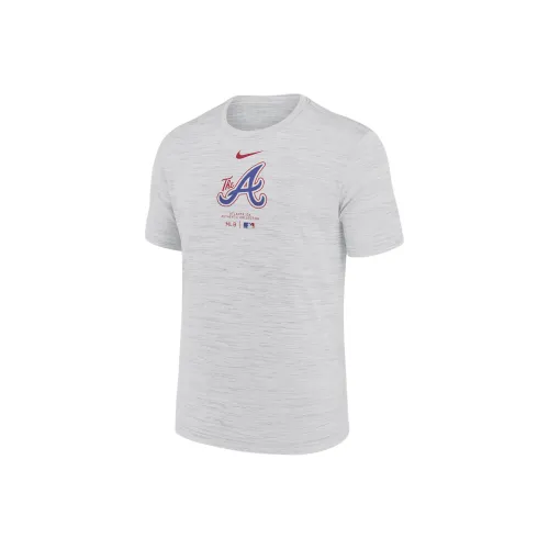 nike Atlanta Braves Городской Connect Practice Velocity T Рубашка Мужской Светло-серый