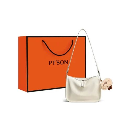 PT'SON Сумка через плечо из синтетической кожи сумка на плечо обычная женская экрю черная