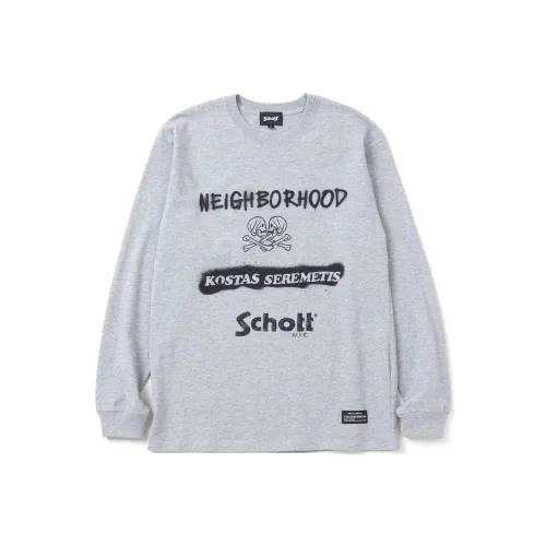 NEIGHBORHOOD x Schott Collaboration X Kostas FW23 T-Shirt Унисекс