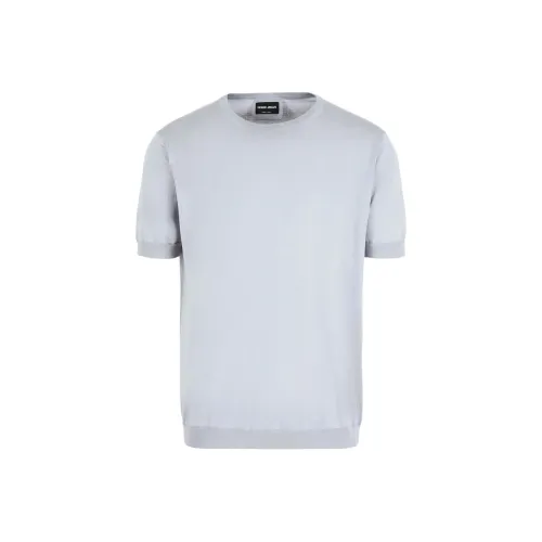 GIORGIO ARMANI SS24 T Рубашка Мужская Серого цвета