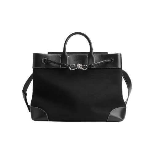 Bottega Veneta Linen Tote Bag Shopping Bag Shoulder Bag Crossbody Bag Regular Men's Black