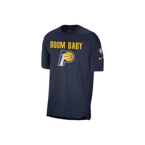 nike Indiana Pacers Nike 2021 22 Городской Edition Pregame T Рубашка T Рубашка Мужская Темно-синяя