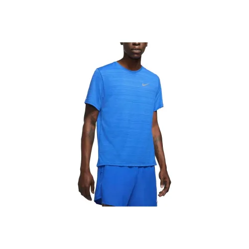 nike Dri Fit MILER T Рубашка Мужская Синяя