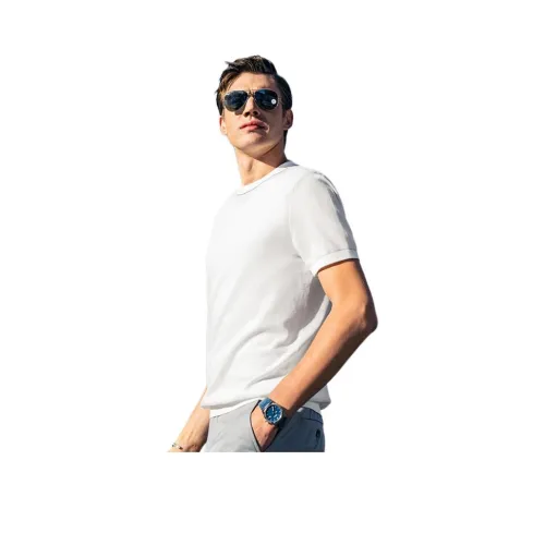 Mr.Bu Moon Белая Мужская T-Рубашка