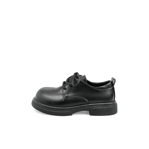 ST&SAT KIDS Кожаные туфли Low Top Классические Черные для детей
