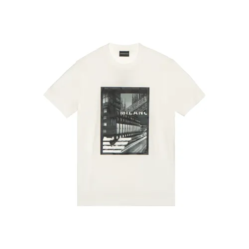 EMPORIO ARMANI Белые Мужские T-рубашки