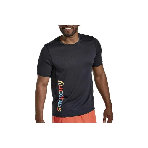 Saucony Секундомер Черный Мужской T-Рубашка