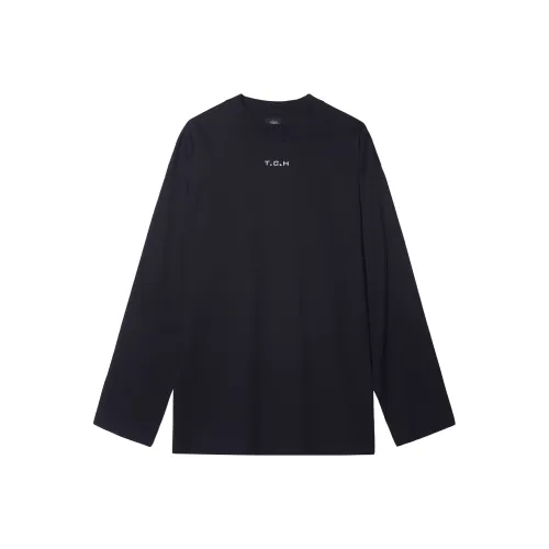 TCH Черный с белым логотипом Унисекс T Рубашки