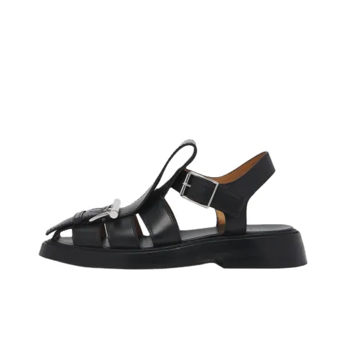 Alexander McQueen T Bar Римские Сандалии 3,5 см Мужские Черные