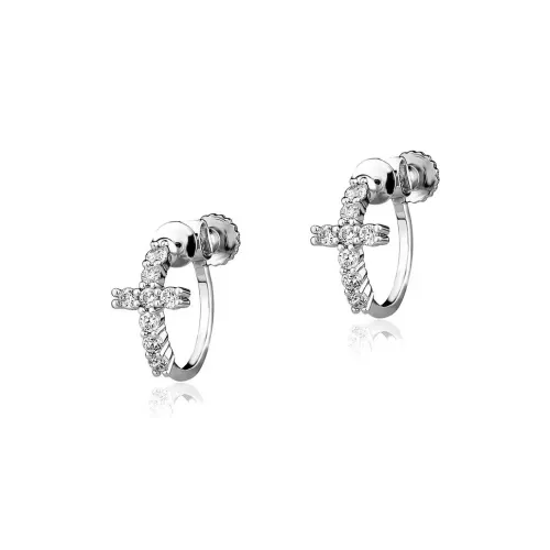 Серьги Vegetarian с цирконием женские