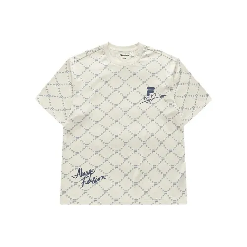 FILA FUSION FOB Series Пшенично-сливочный Унисекс T Рубашки