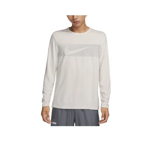 Nike Бег Т-Рубашка Мужская Призрачный Белый