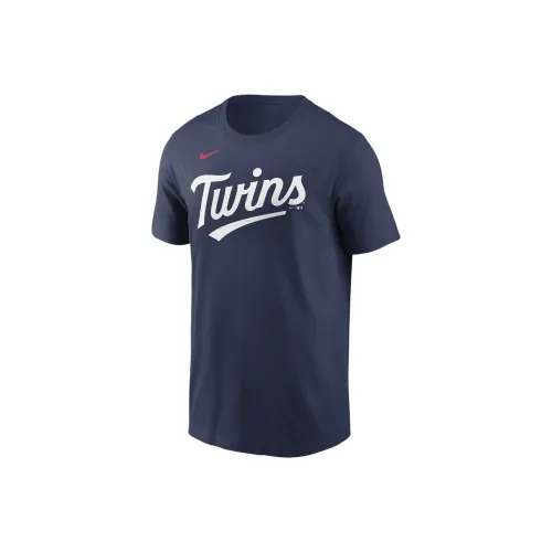 nike Minnesota Twins Fuse Wordmark T-Shirt Мужская Морской Синий