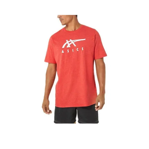ASICS STRIPE Короткий рукав Tee T-рубашка Унисекс Красный