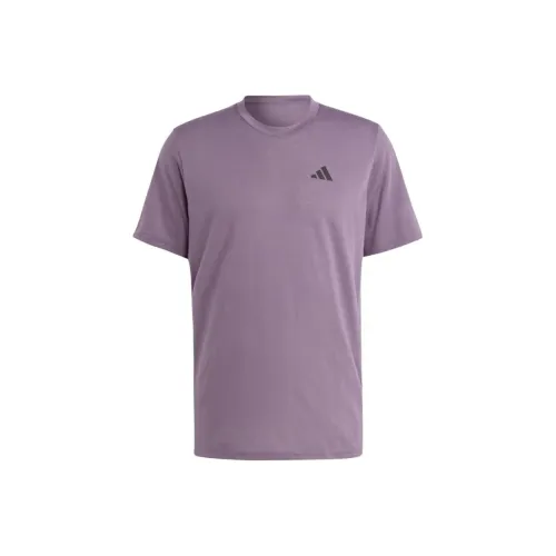 Adidas Платье Хвост Essentials Feelready Тренировки Tee T Рубашка Мужская Фиолетовая