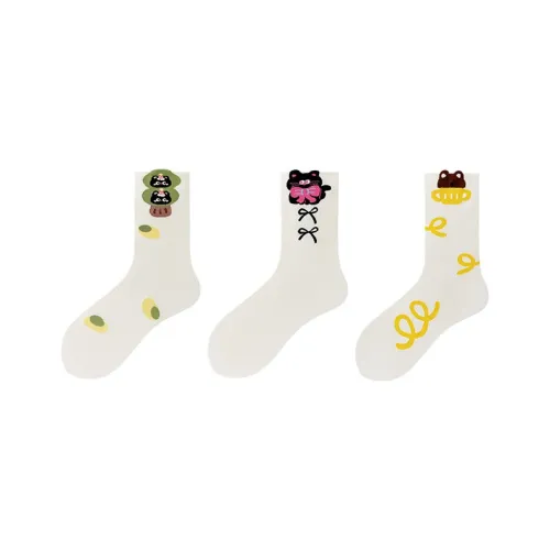 WAJUZHEN Носки Crew Женские 3 упаковки весенние для вечеринки