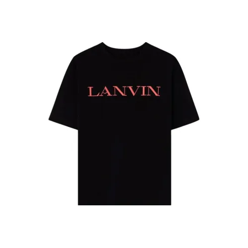 Lanvin Черная Унисекс Футболка
