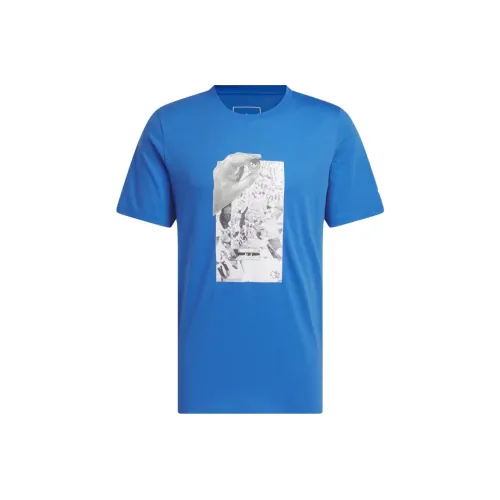 Adidas Originals T-Shirt Японская версия Мужская Синяя