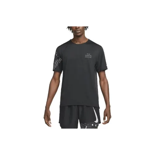 nike Dri FIT RUN Division RISE 365 T Рубашка Мужская Черная