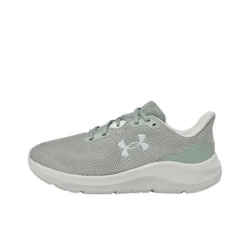 Under Armour Charged Pursuit 4 Дышащая Амортизация Низкий Топ Беговые кроссовки Женские Зеленый
