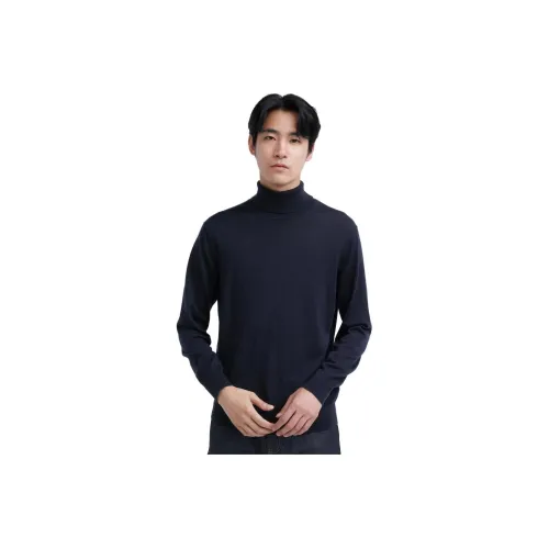 UNIQLO Темно-синяя унисекс футболка