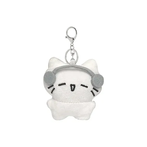 FKOFR Любовь Белый Котенок с наушниками Кукла Котенок Подвеска Плюшевая кукла 6 см 22 см Высота