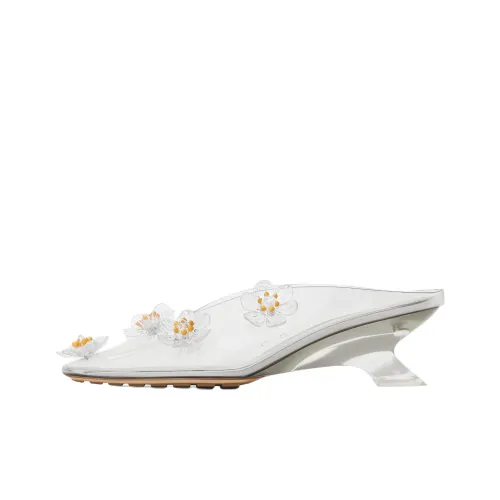 Bottega Veneta Резиновая подошва Домашние тапочки Женские Прозрачный