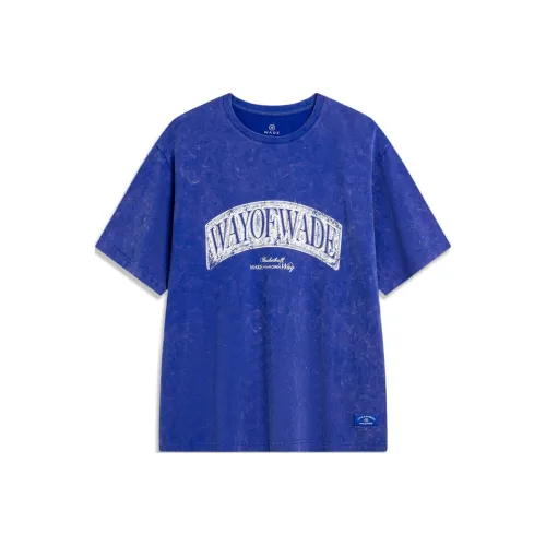 LINING Рукав с оборванным плечом Короткий рукав Т-рубашка Мужская Dream Blue