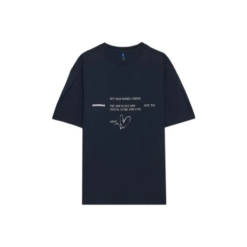 ADER ERROR Мужская рубашка T-Shirt морского синего цвета