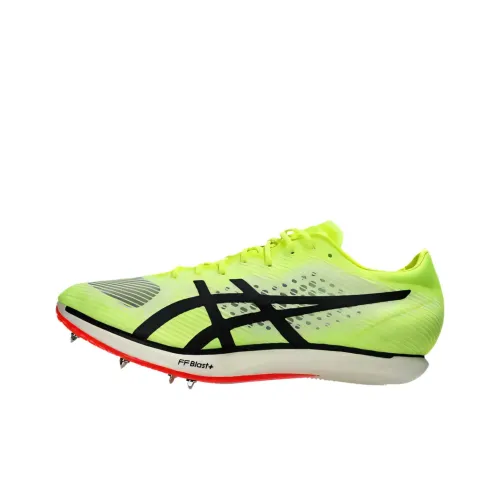 Asics COSMORACER MD 3 Беговые кроссовки Низкий топ Безопасность Желтый/черный Мужской