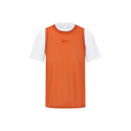 Reebok совместный HOOP 2 в 1 жилет U T рубашка унисекс оранжевый