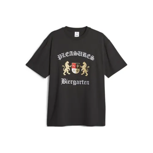 PUMA x PLEASURES Co Фирменный черный Мужской T-рубашки