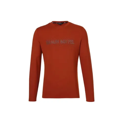 BRAUN BUFFEL T Рубашка Мужская Оранжевая Желтая