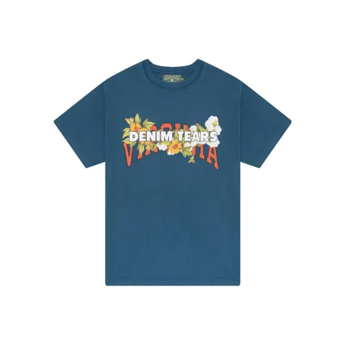 DENIM TEARS Т-Рубашка Унисекс Морской Синий