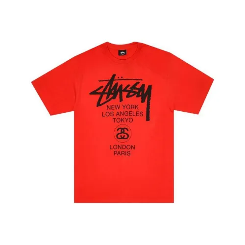Stussy Красный Мужской T-Рубашки