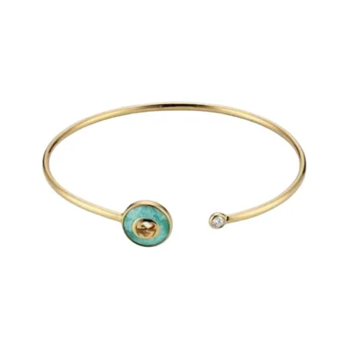 GUCCI Браслет из 18К золота с драгоценным камнем ромб унисекс синий