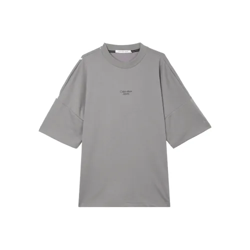 Calvin Klein Рукав с оборванным плечом T-рубашка Мужская Серый