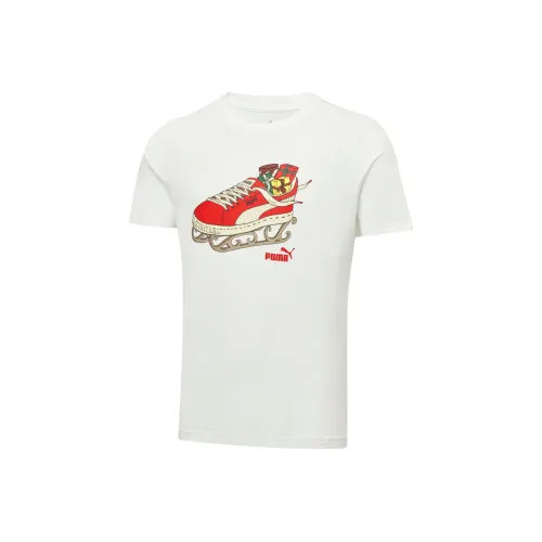 PUMA Рождество Tee T-Shirt Рубашка Унисекс Белый