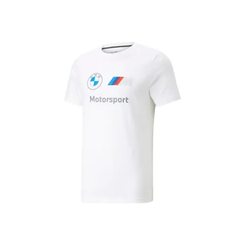 PUMA x BMW M Motorsport Коллаборация T-рубашка À logo Motorsport ESS T-рубашка Мужская Белая