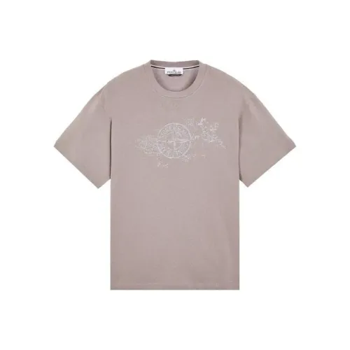 STONE ISLAND Хаки Мужская T-рубашка
