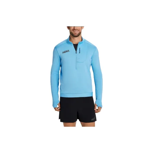 HOKA ONE ONE 1/2 ZIP Синий Мужская T-рубашка