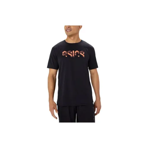 Asics HEX GRAPHIC DRY Короткий рукав футболка T-футболка унисекс PERFORMANCE BLACK Блестящий коралловый