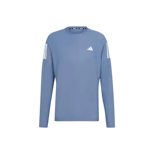Adidas OWN THE RUN Длинный рукав Т-рубашка Бег Т-Shirt Мужская Синяя