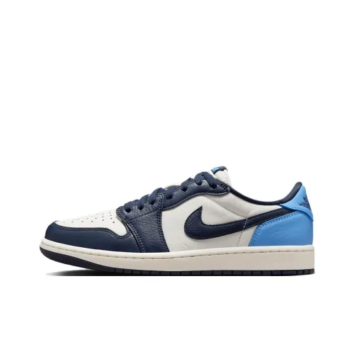 Jordan Air Jordan 1 Винтажные баскетбольные кроссовки Low Топ Черный, белый и синий Мужской