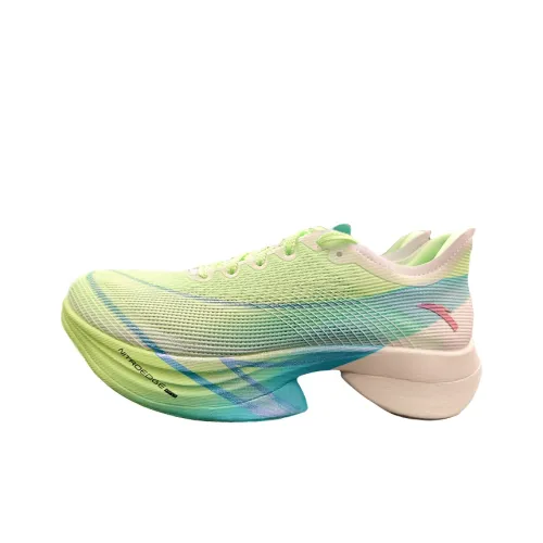 ANTA Противоскользящий Устойчивый к износу Низкий Топ Повседневные Беговые кроссовки Мужские Флуоресцентный Светло-травяной Зеленый