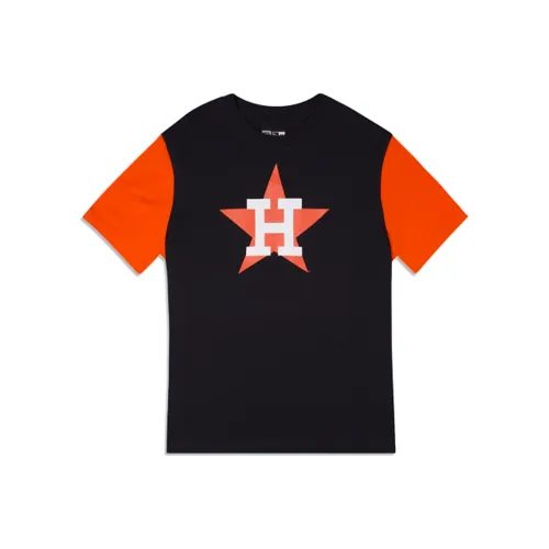 New Era Черный и оранжевый Унисекс Футболка